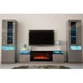 thumbnail image 3 of York 02 Electric Fireplace Modern Wall Unit Entertainment Center, 3 of 7