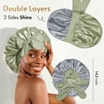 thumbnail image 3 of BONNET QUEEN Silk Bonnet for Sleeping Satin Bonnet with Tie Hair Wrap Double Layer Sleep Cap for Women Curly Hair, 3 of 6
