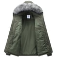 thumbnail image 5 of GGleaf Men's Winter Coat Warm Hooded Puffer Jacket Thicken Parka with Detachable Hood Faux-Fur Trim Army Green M, 5 of 7