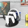 thumbnail image 4 of Controller Stand with Headphone Hanger Remote Control Game Discs Storage Rack Mount Holder for PS5/PS4/XBOX/Switch-Black, 4 of 6