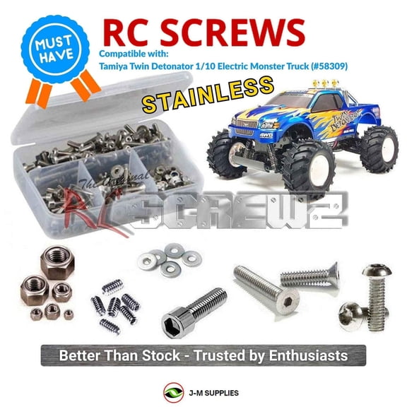 RCScrewZ Stainless Steel Screw Kit tam067 for Tamiya Twin Detonator (#58309) | SET
