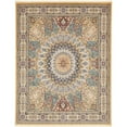 thumbnail image 1 of Unique Loom Narenj Tapis Motif Médaillon 8' x 10' Rectangle Beige/bleu, 1 of 10
