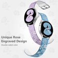 thumbnail image 2 of Comvin Compatible With Samsung Galaxy Watch 7/6/5/4 Bands 40mm 44mm/Watch 6 Classic 47mm 43mm/Watch 5 Pro Bands 45mm for Women, Silicone Fancy Engraved Rose Straps, 2 of 7