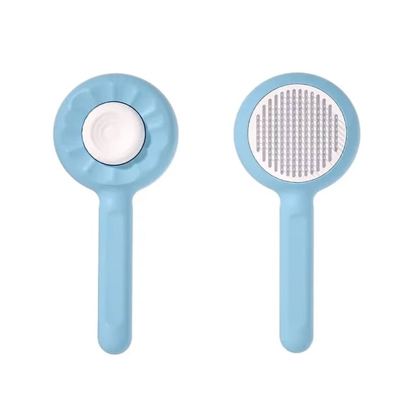 Rabbit Grooming Brush, Pet Deshedding Comb for Long Haired Cats and Dogs, Stainless Steel Pin Brush with Ergonomic Handle, Massage and De-shedding Tool for Home Use