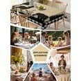thumbnail image 5 of Christmas Elk Tablecloth Rectangle Table Cloth 60x120 , Waterproof Tablecloth Outdoor Table Cloth, Xmas Tree White Black Buffalo Plaid Washable Table Cover for Kitchen Dining Party, 5 of 8