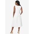thumbnail image 2 of Jessica London Women's Plus Size Linen Fit & Flare Dress, 2 of 5