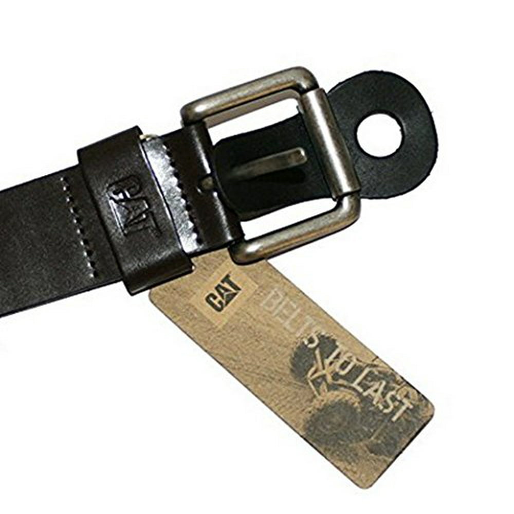CAT Caterpillar CAT Equipment Mens 34/35" Brown Leather Belt