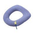thumbnail image 2 of Soft Toilet Seat Cover - Plush, Thick Fabric Toilet Seat Warmer for Round & Elongated 14x18" Toilet Seats - Reusable, Machine-Washable, Easy-Install - Light Blue, 2 of 6
