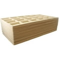 thumbnail image 2 of 12 Qty Camel-Skin Beige 24 Slot Flocked Storage Tray Inserts - For Merchandise Jewelry & Organization - N'icePackaging, 2 of 10