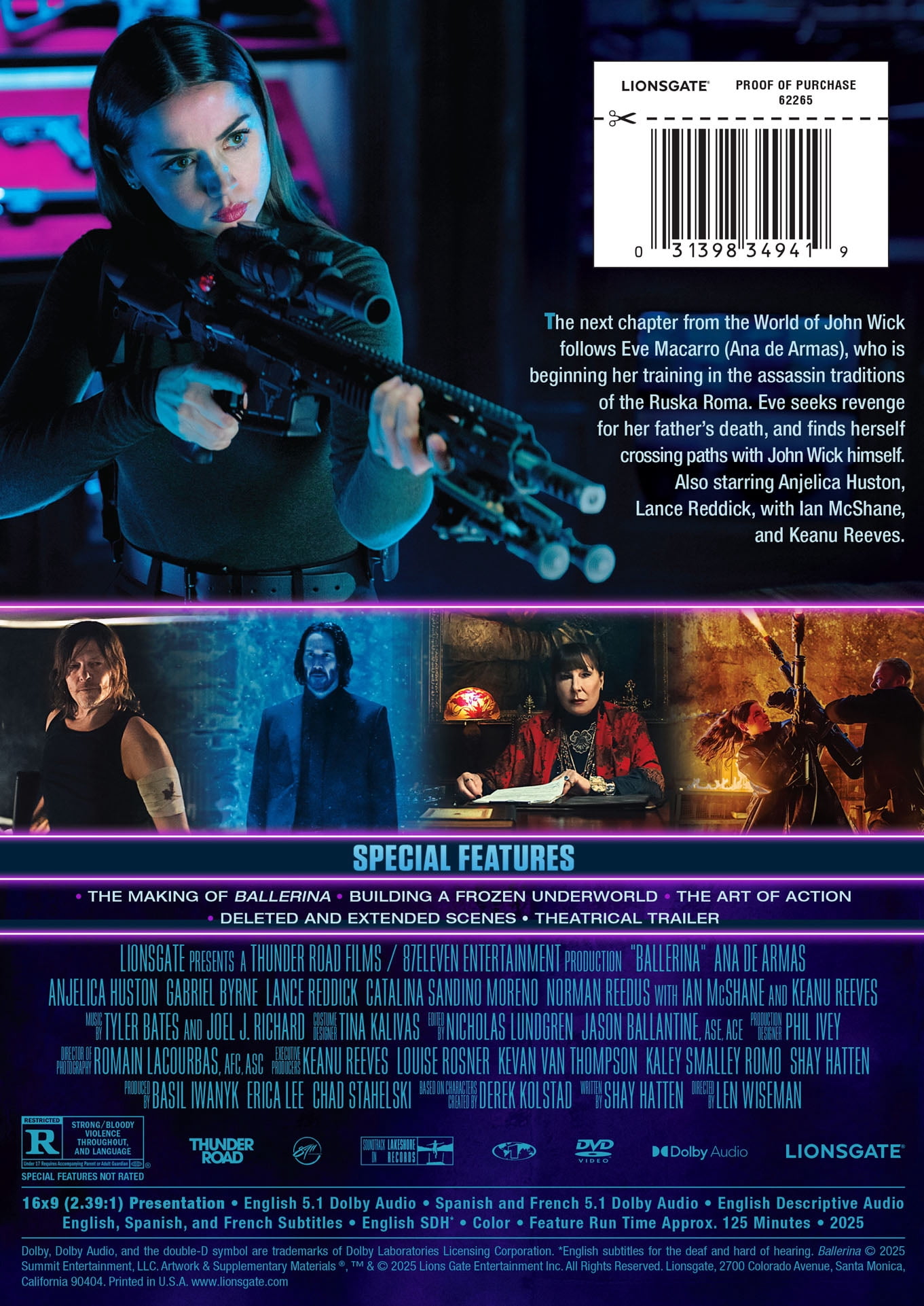 Ballerina: From the World of John Wick (DVD), Lionsgate, Action