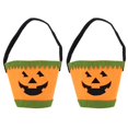 thumbnail image 1 of 2 bolsas de fieltro para dulces de Halloween, bolsas de regalo para trucos o golosinas, bolsas con asas, recuerdos de fiesta, color amarillo, 1 of 5