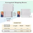 thumbnail image 2 of 9x6x2 Inches Shipping Boxes Pack of 50, Small Corrugated Cardboard Box for Mailing Mailer Packing, White, 2 of 7