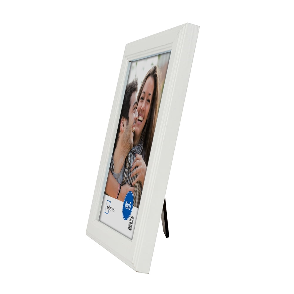 (4 pack) Mainstays – 4x6 Picture Frame – White Step Program Tabletop Photo Frame