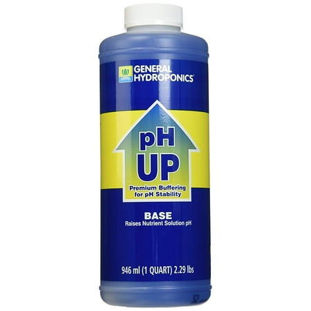pH UP Liquid pH Adjuster - 1 Quart - by General Hydroponics - Microgreens, Seed