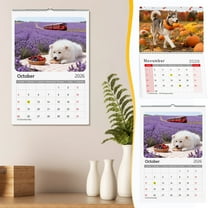 Pet Lovers 2026 Custom Photo Wall Calendar | 12 Monthly Pet-Themed Photos   Cover | Large Writable Date Squares | Glossy Thick Paper | 29.7x21cm | 1 Calendar