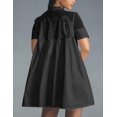 thumbnail image 2 of Vestido Shiyifa Babydoll para mujer, encaje, patchwork, verano, negro, 2 of 6