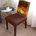 thumbnail image 2 of Dining Chair Slipcover, Happy Fall Y''all Pumpkin Maple Leaves Wooden Thanksgiving Stretch Kitchen Chair Covers Removable Parsons Chair Protector Covers for Dining Room Banquet Party, Set of 4, 2 of 6