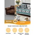 thumbnail image 5 of Turquoise Boho Couch Cover, Southwestern Ethnic Aztec Retro Geometric Sofa Cover Blanket for 1 Seat Cushion, Sectional Sofa Slipcover Furniture Protector for Living Room Bedroom 71''x91'', 5 of 9
