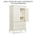 thumbnail image 5 of Evolur Armoire in Ivory Lace, Spacious Storage, 5 of 12