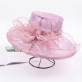 thumbnail image 2 of iHPH7 Tea Party Hats for Women Wide Brim Sun Hat Sun Hats for Women Hat with Veil for Women Bucket Hats for Woman, Purple One Size, 2 of 2