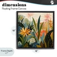 thumbnail image 4 of Stupell Industries Eclectic Tropical Botanical Embrace Black Floating Frame Canvas Art, 18 x 18, by Lazar Studio, 4 of 8