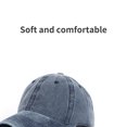 thumbnail image 3 of Baseball Cap Vintage Cotton Washable Adjustable Classic Hat - Navy Blue, 3 of 6