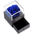 thumbnail image 1 of Caja de Rosas Eternas Reales Hechas a Mano, con Collar de Regalo en 100 Idiomas, Regalos de Rosas para Mujer para el Día de San Valentín, Día de la Madre, Aniversario (Rojo) (Rojo-1) Vhermosa MZQ-1196-2, 1 of 5