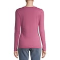 thumbnail image 5 of Time and Tru Women's Long Sleeve Rib T-Shirt, 5 of 6