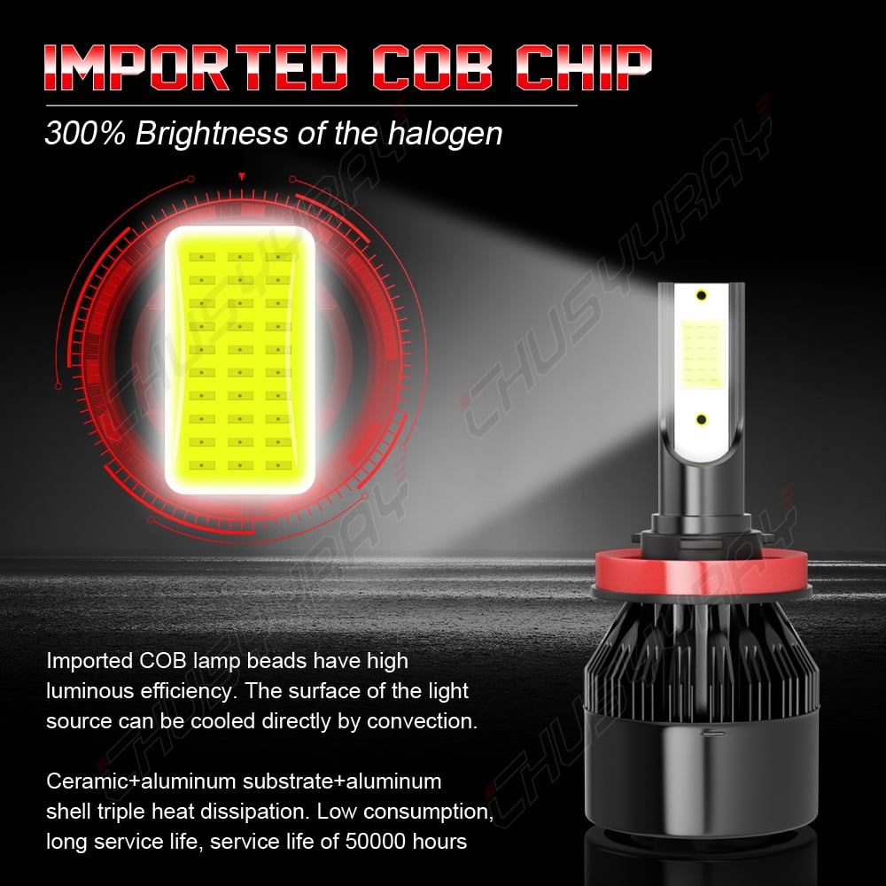 For 2016-2020 Toyota Tacoma LED Headlight High Low Beam Fog Light Bulbs Kit 6000K Pure White 6 Pack