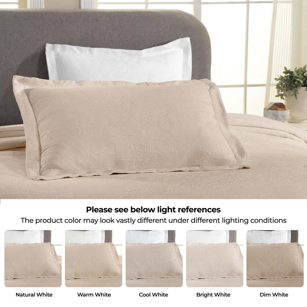 Superior 3-Piece Florin Cotton Matelasse Linen Bedspread Set, Full