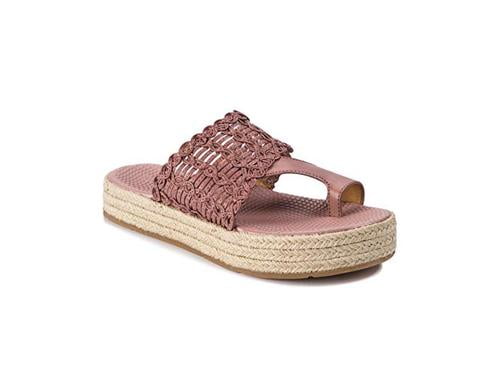 dusty rose flip flops