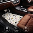 thumbnail image 4 of Cauagu Geometric Triangle Pattern Car Floor Mat Set of 4,Car Carpet Mats Car Mats with Anti-Slip Backing & Driver Heel Pad Universal Fit for Cars/Trucks/SUV/Vans, 4 of 6