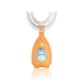 thumbnail image 2 of Bewildely Cepillo de portátil de silicona en forma de U para niños pequeños, cepillo de de doble cara para entrenamiento de bebés Suministros de limpieza para el hogar naranja L Bewildely HA009117-03, 2 of 6