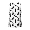 thumbnail image 5 of Fotbe Black Rabbit Pattern Men's Quick Dry Workout Tank Top Gym Muscle Tee Fitness Bodybuilding Sleeveless T Shirt Breathable Workout Shirt-Large, 5 of 9