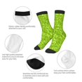 thumbnail image 3 of Fuzoiu Lime green glitter Print Kids Socks For Boys Girls,Grip Crew Socks with Non Slip,Lightweight Stretch Crew Socks,Toddlers Crew Boot Socks, 3 of 5
