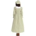 thumbnail image 7 of FEIFLY Women Prairie Dress Adult Historical 1800s Dress Solid Color Festival Clothing, 7 of 7