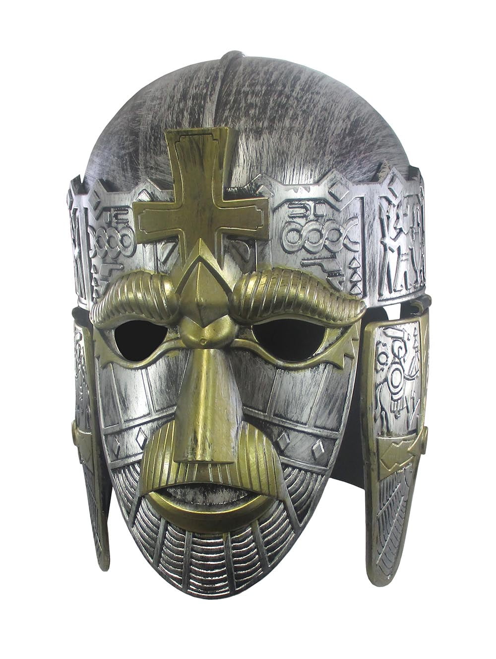 Costume Accessory Anglo Saxon Sutton Hoo Helmet Pewter Gold One Size Walmart Com Walmart Com