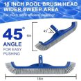 thumbnail image 5 of Pool Brush, Upgraded Pool Brushes for Cleaning Pool Walls with Curved Ends, 18" Pool Brush Head for Inground Pools, Above-Ground &Vinyl Pool, Enhanced Pool Scrub Brush Fit Standard Pool Pole, 5 of 7