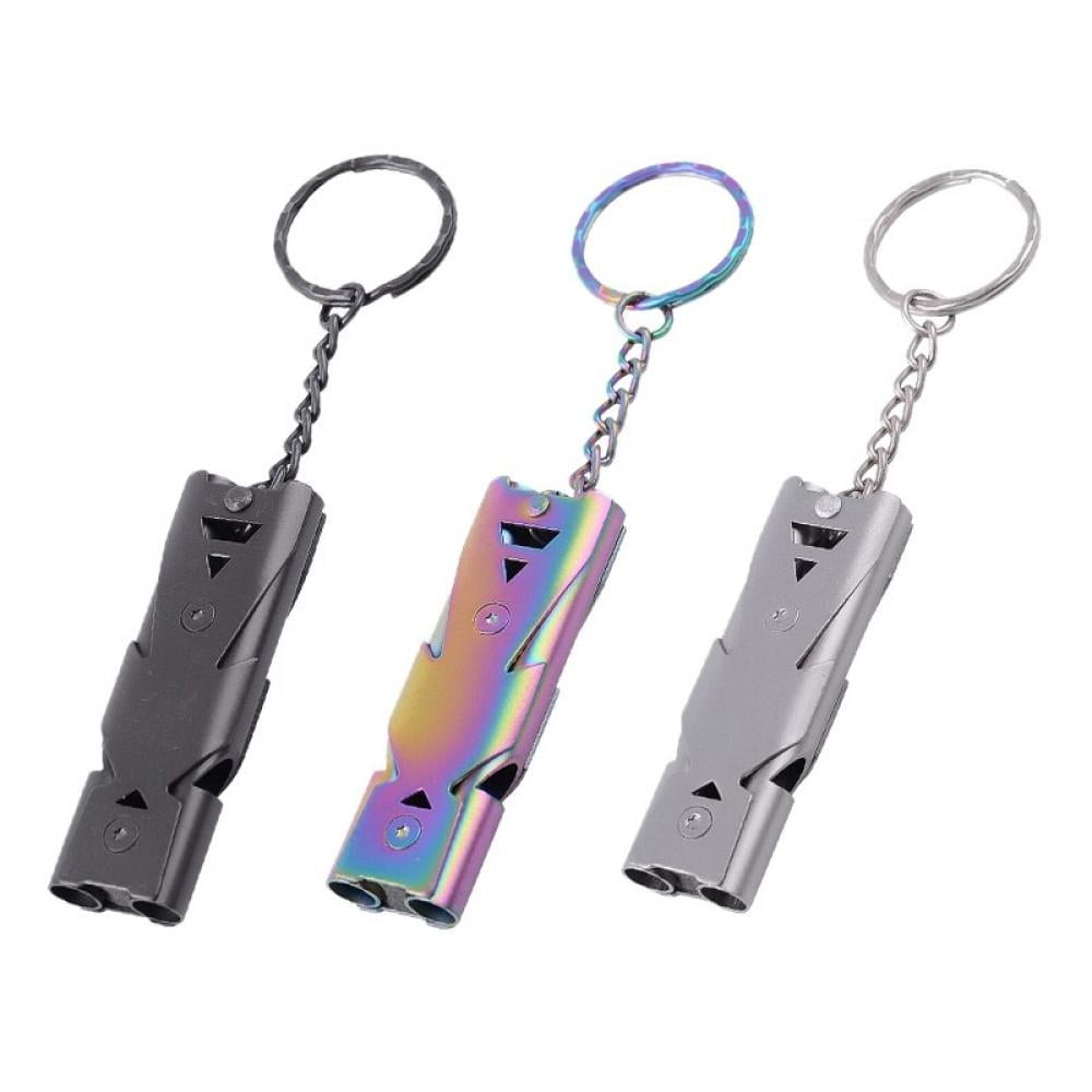 Portable Mountain Outdoor Survival Emergency Whistle Key Chain Safety HD 