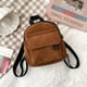 thumbnail image 1 of Mini mochila de pana para mujer, morral pequeño de Color sólido, sencillo, informal, para viaje, 2022Dark brown Fivean unisex, 1 of 2