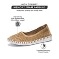thumbnail image 2 of Project Cloud Women Flats - Shoes for Woman w/ Flexible Outsole Loafers for Women & Slip on Sneakers for Women w/ Memory Foam Insole, Sockless Wear & Machine Wash Women Footwear (Petunia,Nude,8.5), 2 of 2