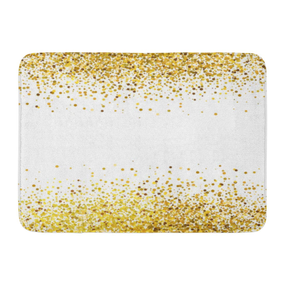 GODPOK Top Silver Glam Shiny Golden Glitter on White Orange Gold