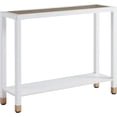thumbnail image 2 of Jopath Narrow Console Table,41"W Glass Narrow Sofa Table with 2-Tier,Entryway Table for Hallway,Entryway,Living Room,White, 2 of 5