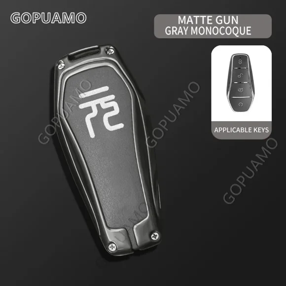 For BYD yuan A 4 buttons ATTO 3 Yuan PLUS Key Set Car Interior Matel Key Case Auto Key Bag Protection Key buckle Car accessories