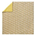 thumbnail image 6 of Laurel & Mayfair Block Print Sketched Floral Gold 3-Piece Cotton Voile Quilt Set, King, 6 of 7