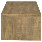 Coaster Home Furnishings Rectangular Farmhouse Coffee Table Rustic Wood Centerpiece, Mango