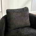 thumbnail image 5 of S-HOME 30 Inch Swivel Barrel Accent Chair with Pillow in Soft Gray Chenille for Reading Room and Lounge Use，Dark Gray, 5 of 9