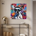 thumbnail image 3 of Stylish Graffiti Frenchie Canvas Graffiti Art by Art Remedy, Gallery Wrapped, 30" x 30", 3 of 7