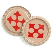 100pcs 1'' Flat Linerless Double Sided Painted Flattened Bottle Caps Craft