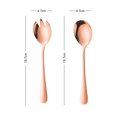 thumbnail image 4 of ARFUKA Juego de Cucharas y Tenedor para Ensalada, Utensilios para Servir de Acero Inoxidable para Ensalada, Salsas o Pasta, Oro Rosa, 4 of 5
